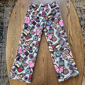 Jammers Kids Fuzzy Snacks and Sweets Pajama Bottoms Size Girl's XS 5/6